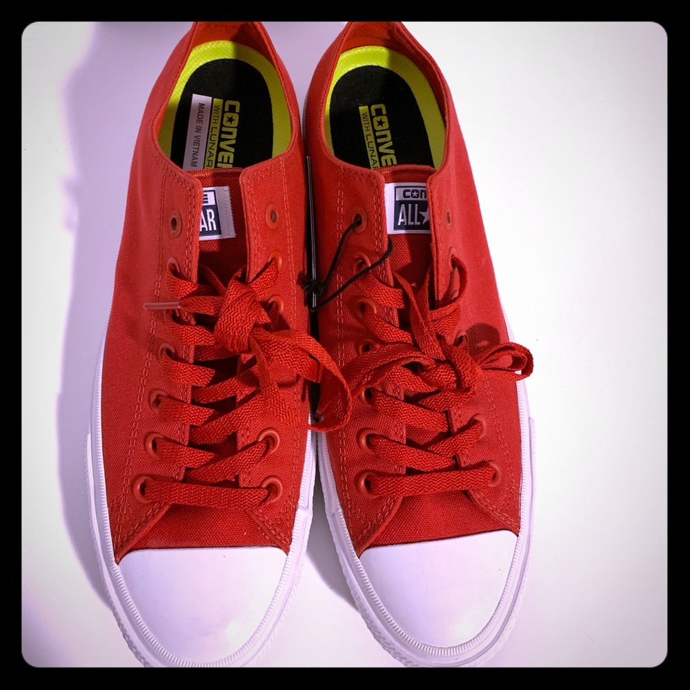 NWT ConverseChuckTaylor II OX LowRed Lunarlon10.5M